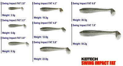Виброхвост Keitech Swing Impact FAT 3,8" #439
