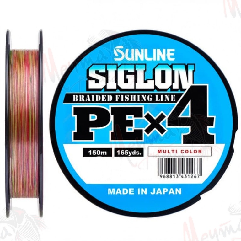 ШНУР ПЛЕТЕНЫЙ SUNLINE SIGLON PEx4 150 m MULTI COLOR #0.8