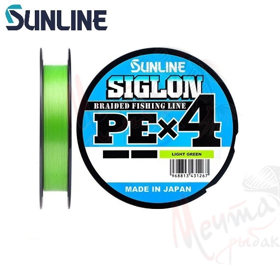 ШНУР ПЛЕТЕНЫЙ SUNLINE SIGLON PEx4 150 m LIGHT GREEN #0.5